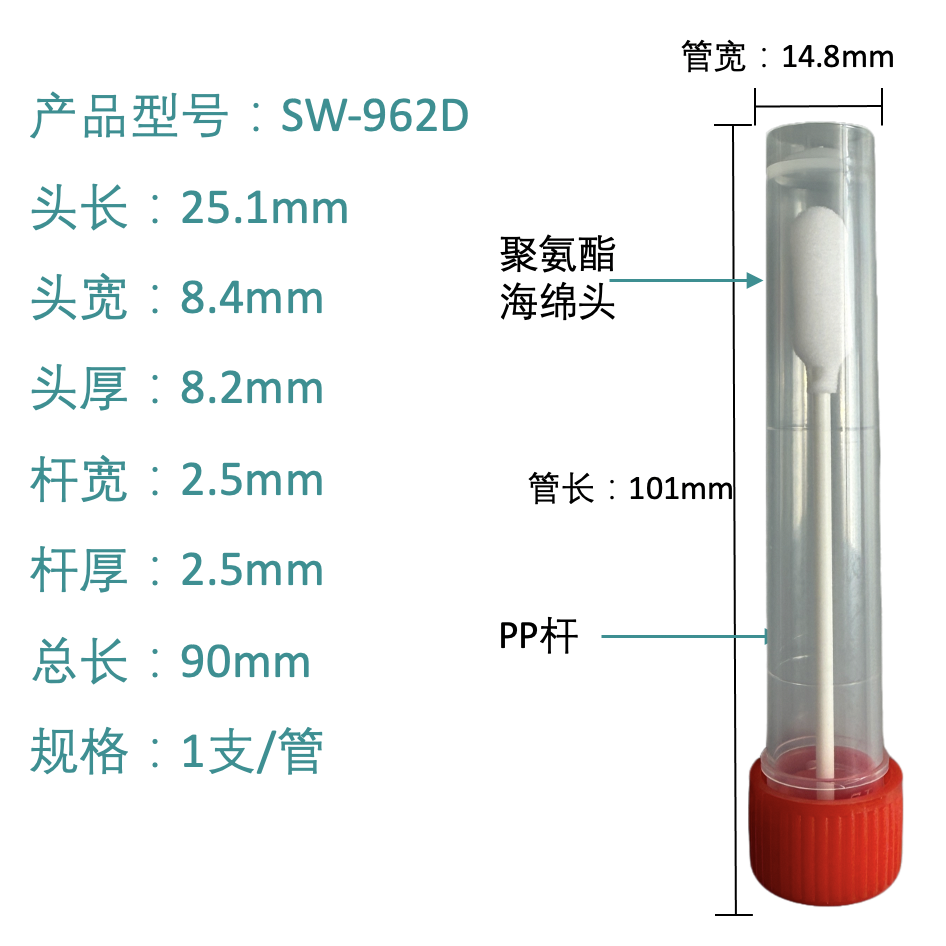 SW-962D Прецизионная чистящая палочка (наконечник из пенополиуретана)